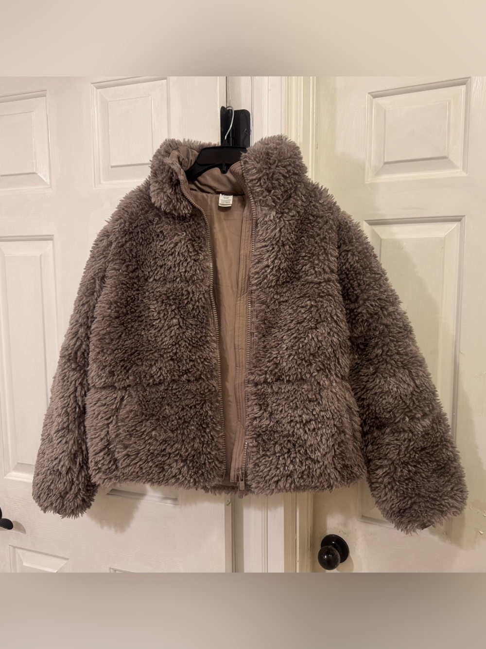 New Without Tags Victoria's Secret Pink Puffer Coat Teddy Jacket Purple Cozy Qui